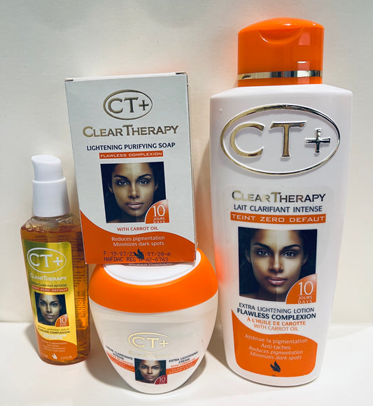 CT- Carrot Set (Cream 6.76oz + Lotion 8.45oz + Soap 6.17oz + Serum 2.37oz + Sample Fragrance)