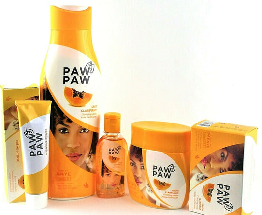 Paw Paw Papaya Clarifying Lotion 500ml, Tube Cream 1oz, Jar Cream 300ml ,Oil 1oz and soap 7oz